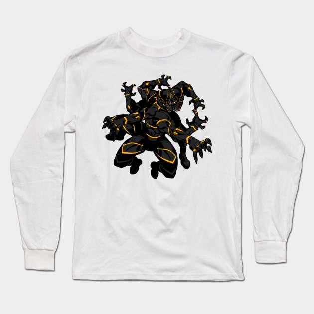 Black Panther - Gold Long Sleeve T-Shirt by AlternateRealiTEE